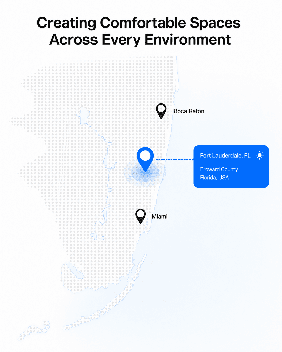 Service map for Fort Lauderdale, Florida